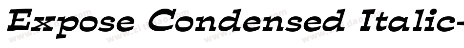 Expose Condensed Italic字体转换